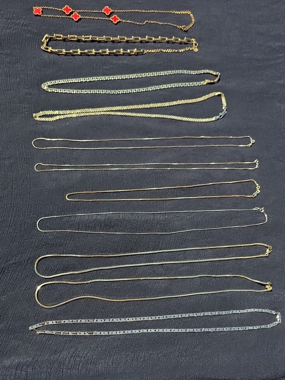 NWOT Gold Tone Chain Necklace Bundle - Multiple Styles in Gold